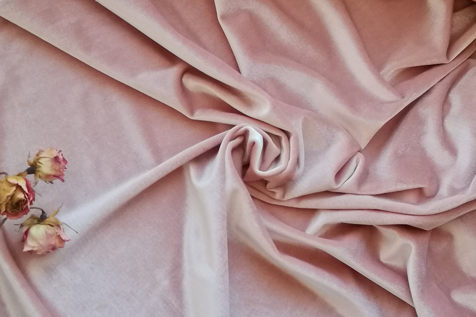 бархат розовый трикотажный