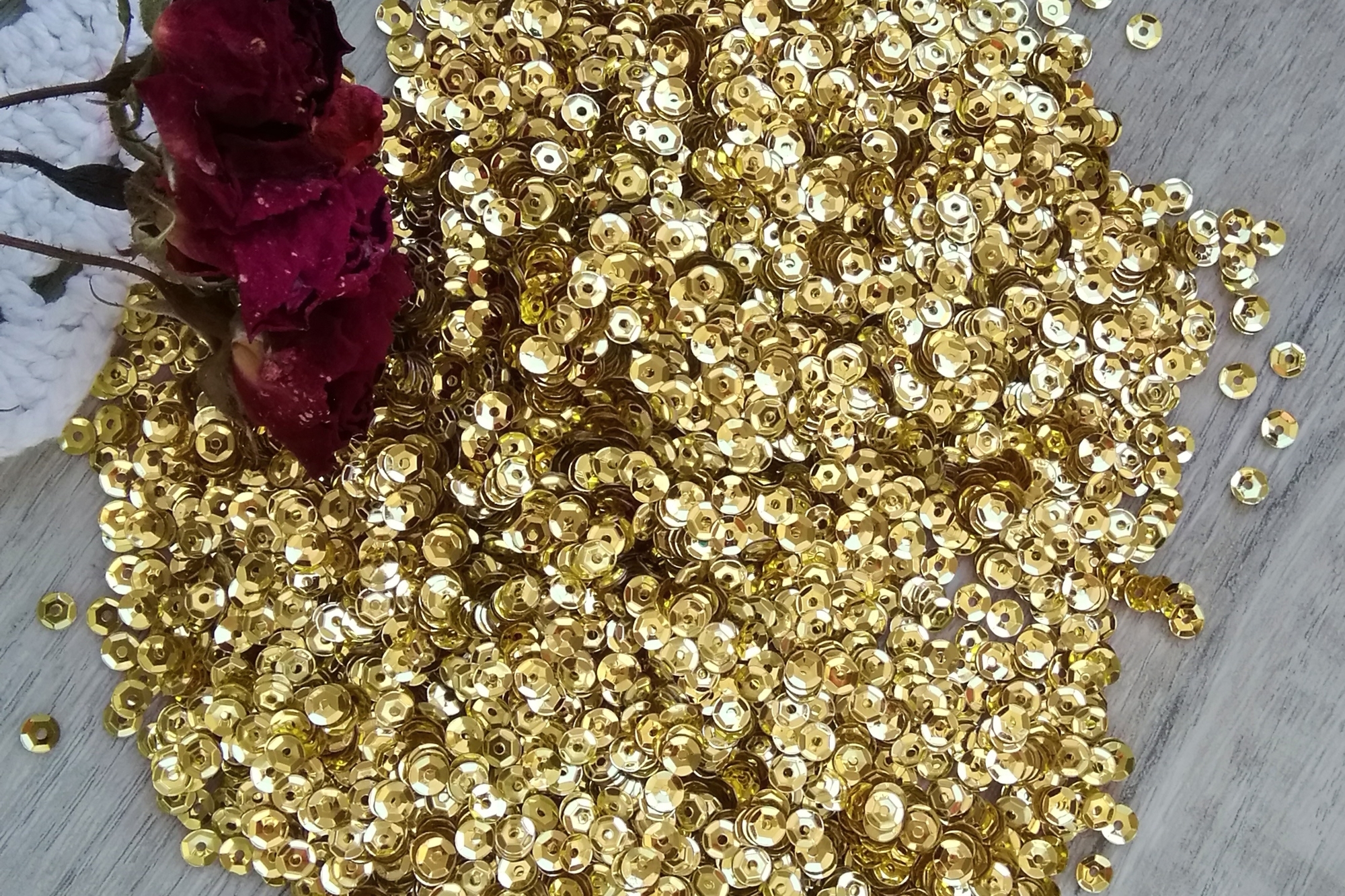 пайетки чаши золотые