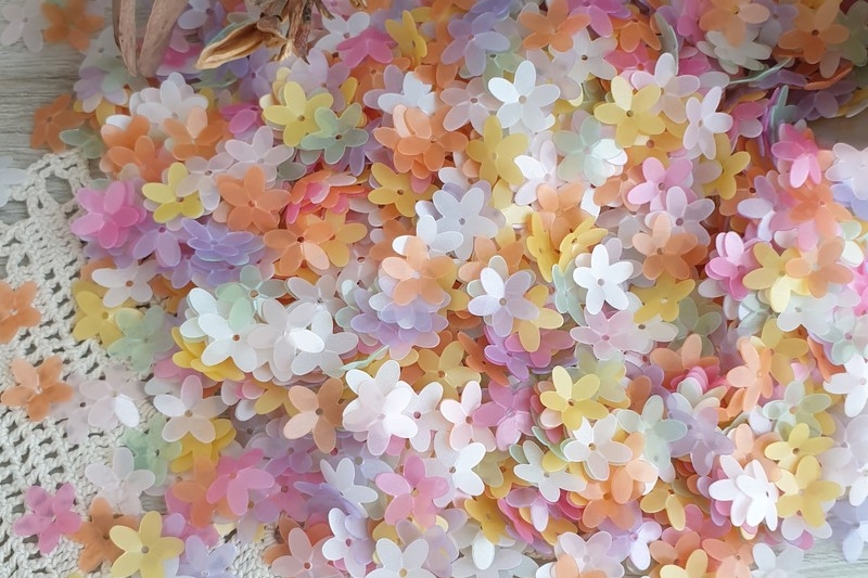 пайетки цветочки