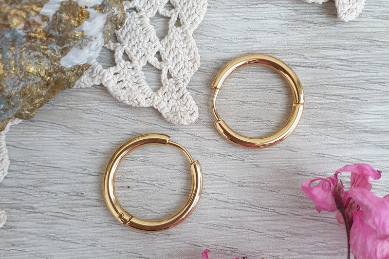 серьги кольца