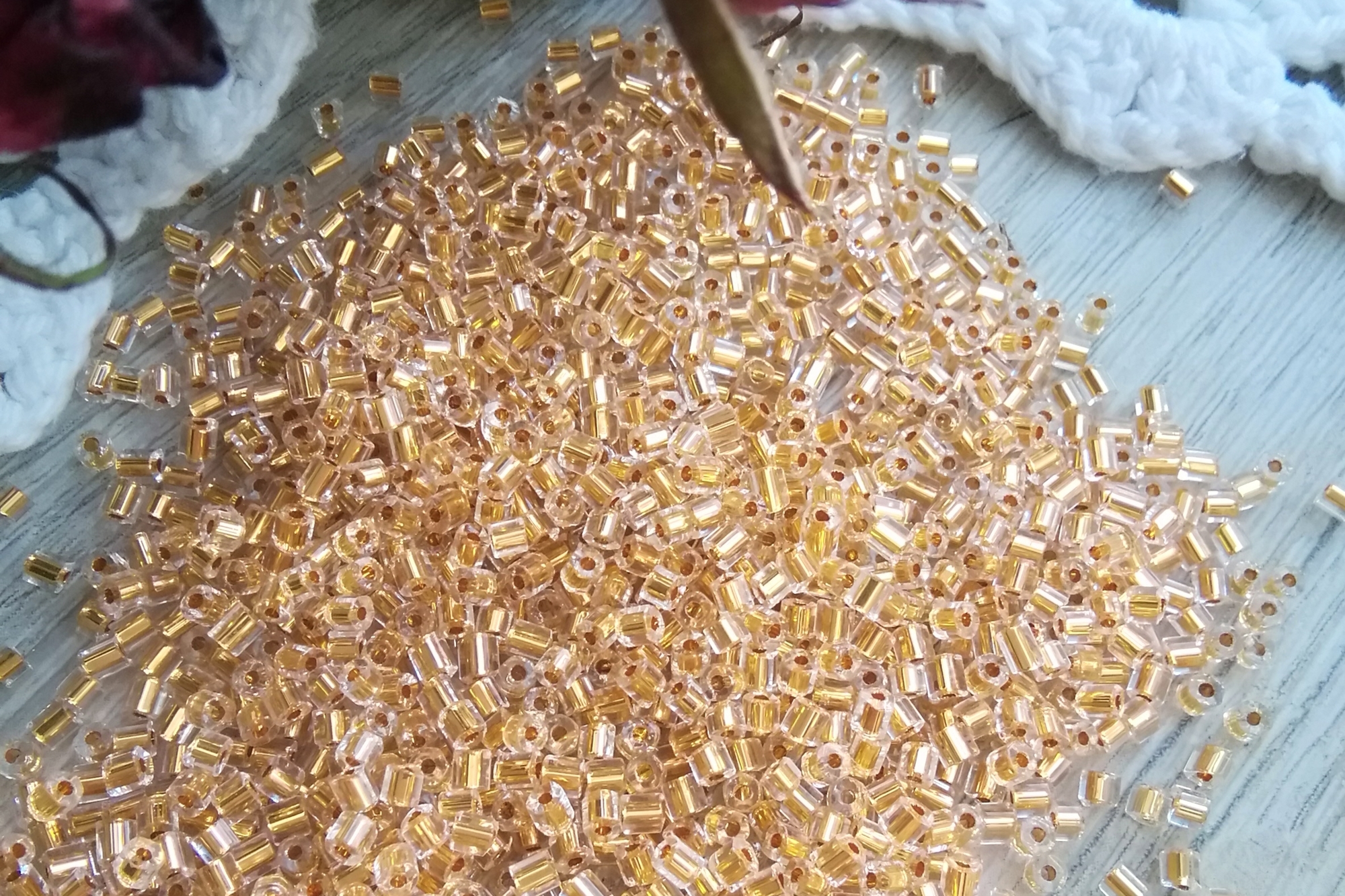 бисер preciosa рубка золотая