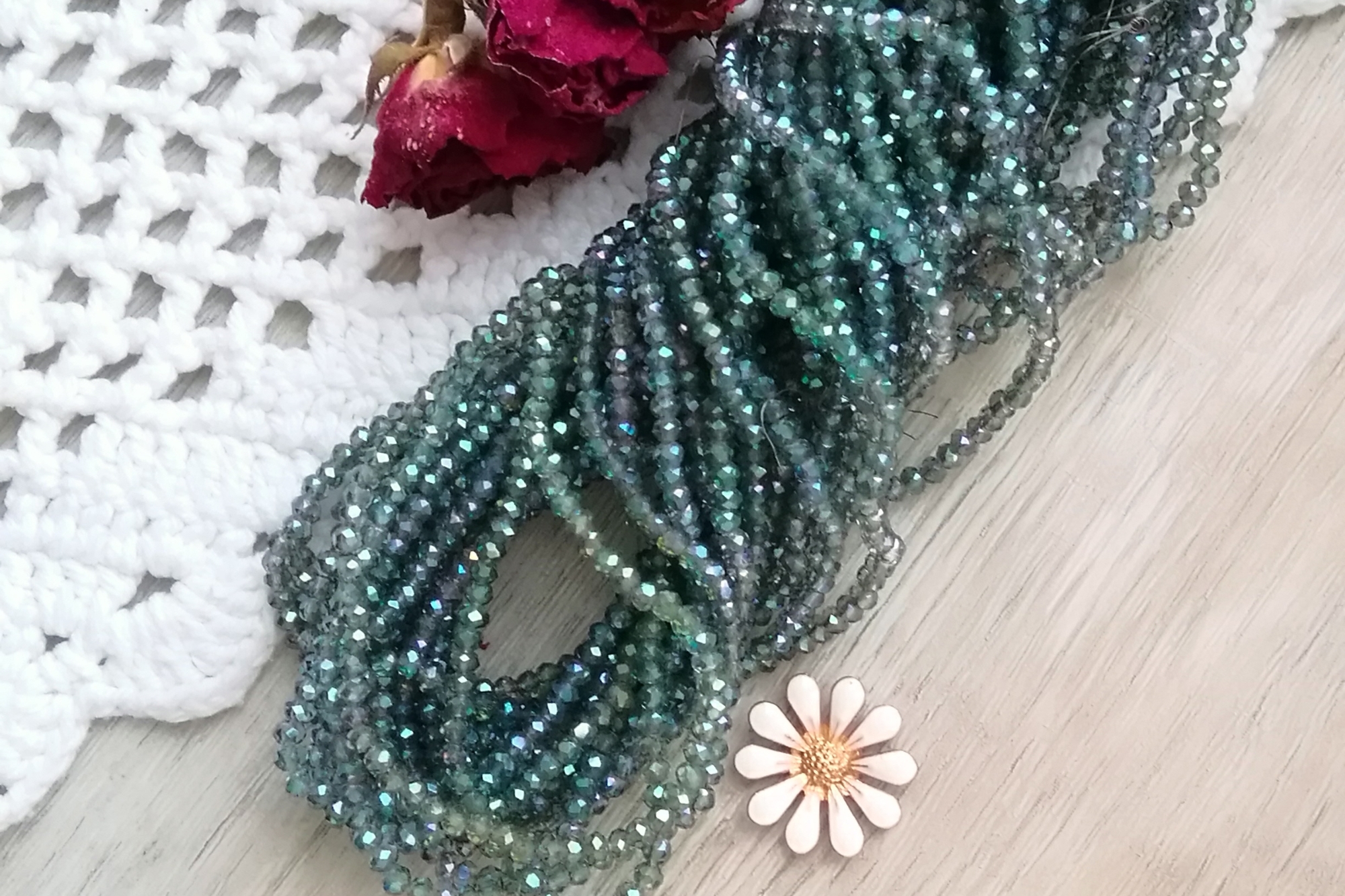 рондели серые прозрачные граненые бусины