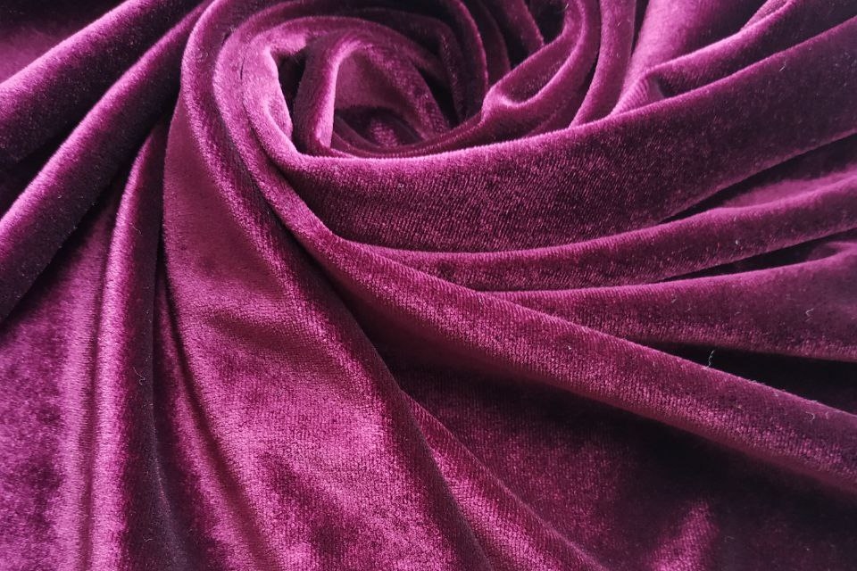 бархат бордовый баклажановый