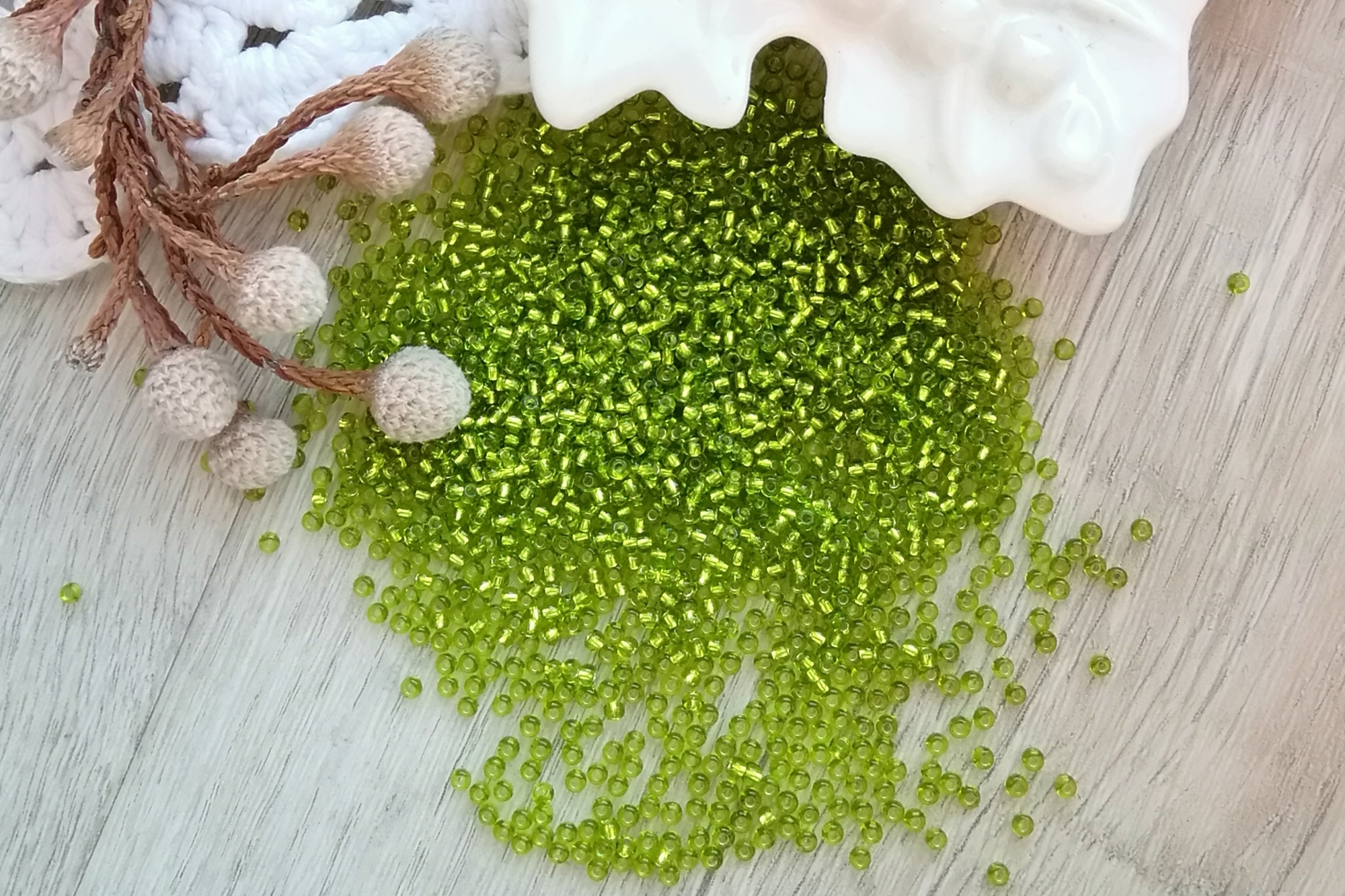 бисер precioza  зеленый 57220