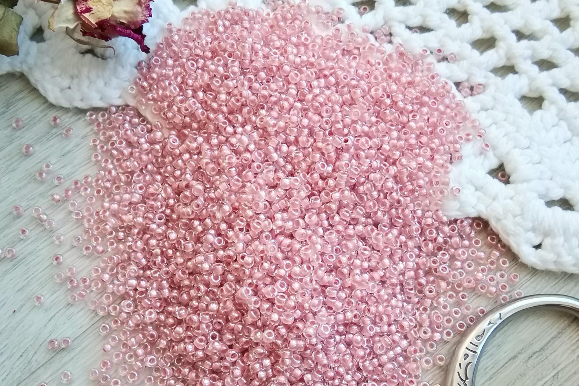 бисер чешский розовый Гамма