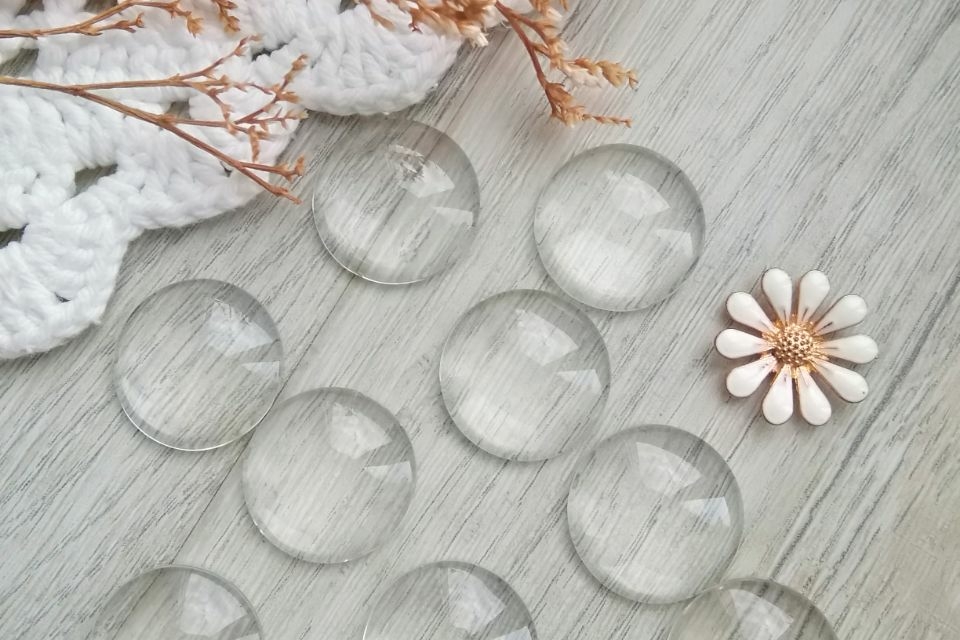 кабошон прозрачный для матрешки