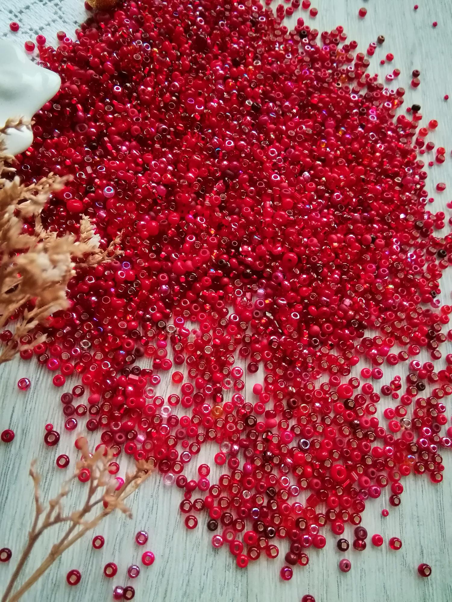 Бисер Preciosa, круглый, красный микс (bch045)