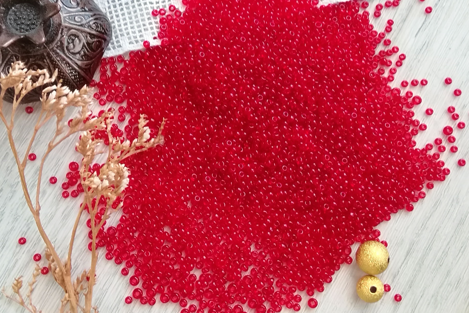 бисер красный прециоза купить