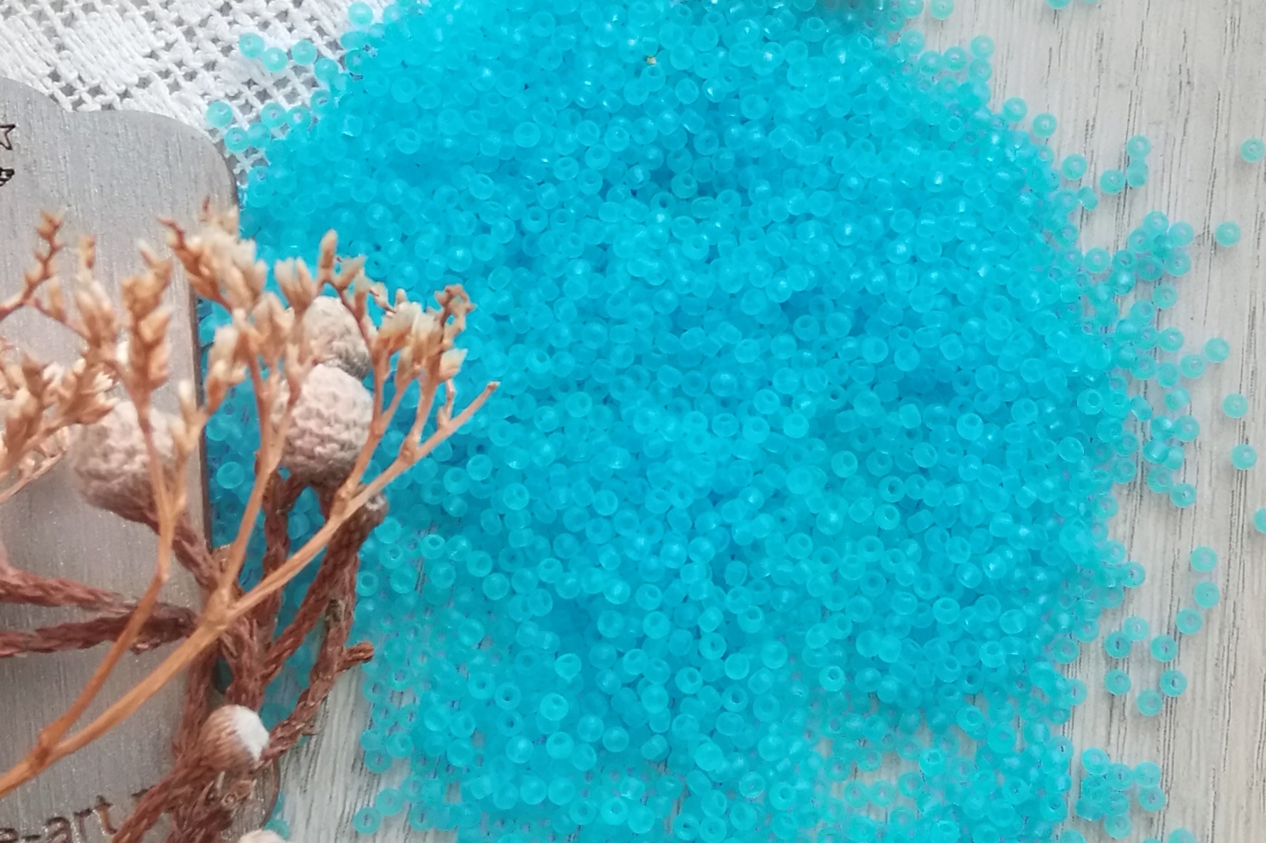 чешский бисер голубой