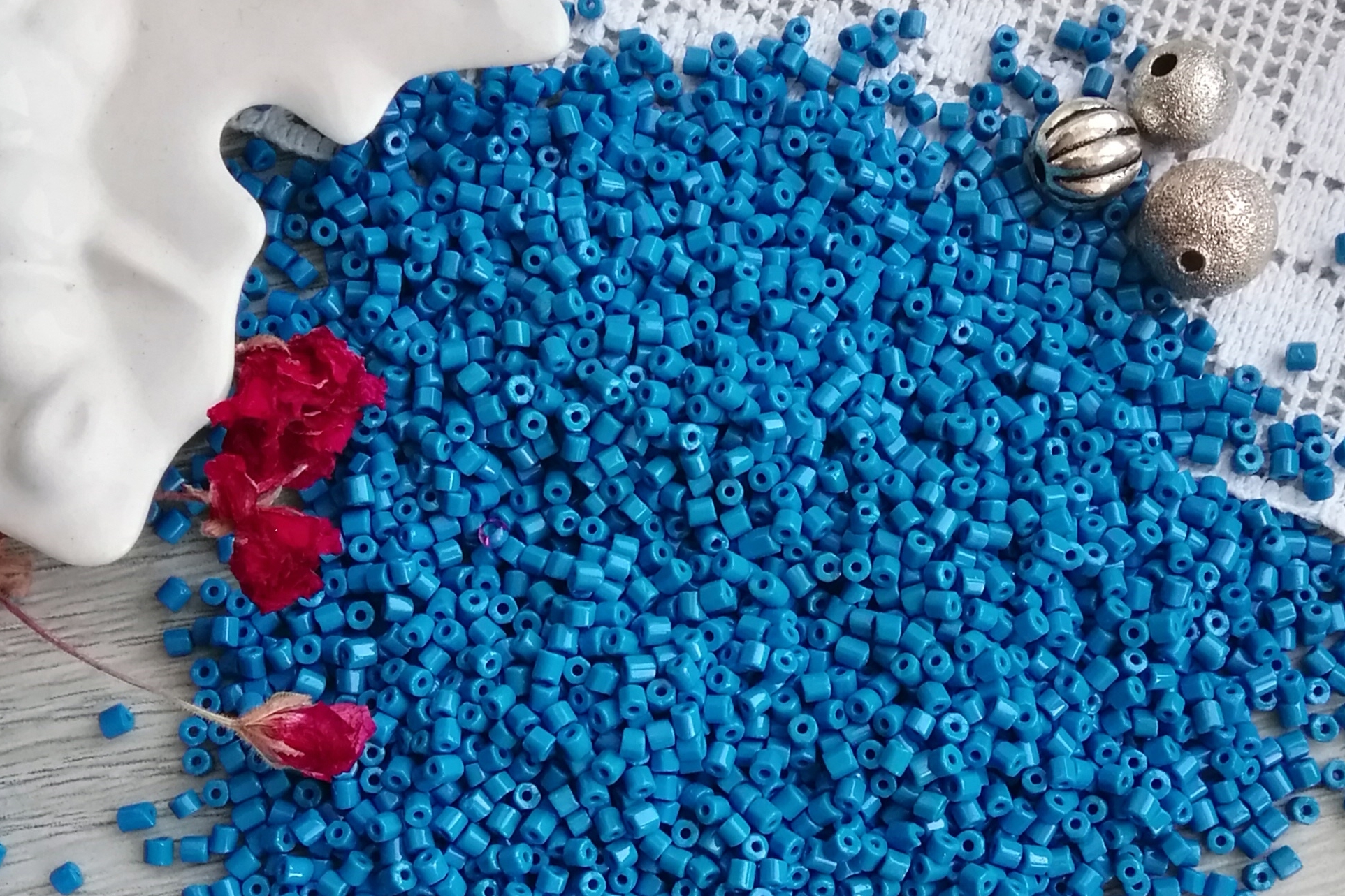 бисер рубка синий купить