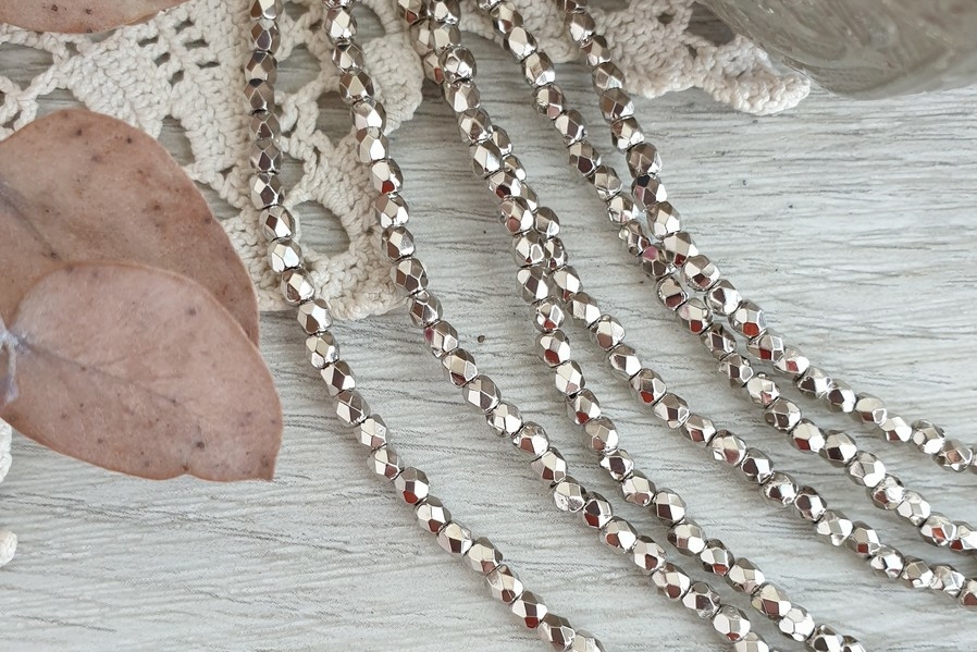 бусина гранененая стеклянная купить