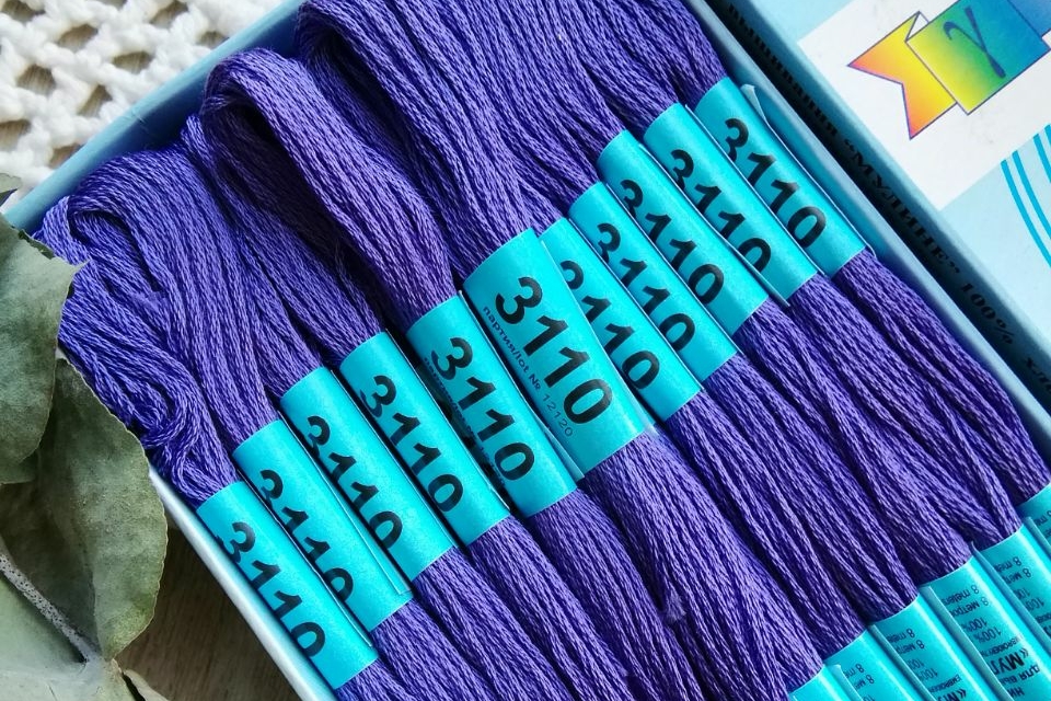 нитки мулине для вышивки Гамма хлопок 3110