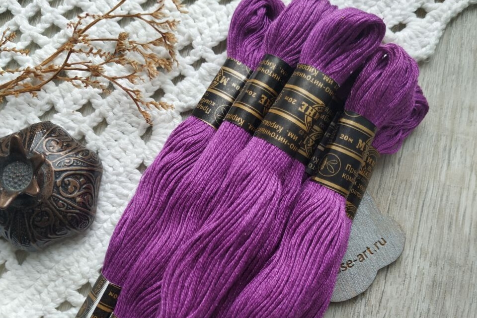 мулине кирова хлопок фиолетовые