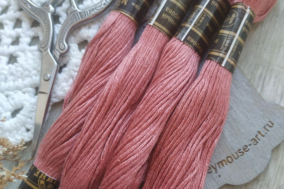 мулине хлопковые терракотовые кировские 20 метров