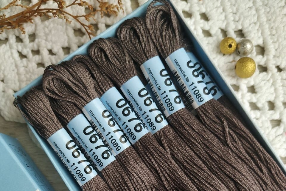 мулине Гамма хлопок 0676 серые