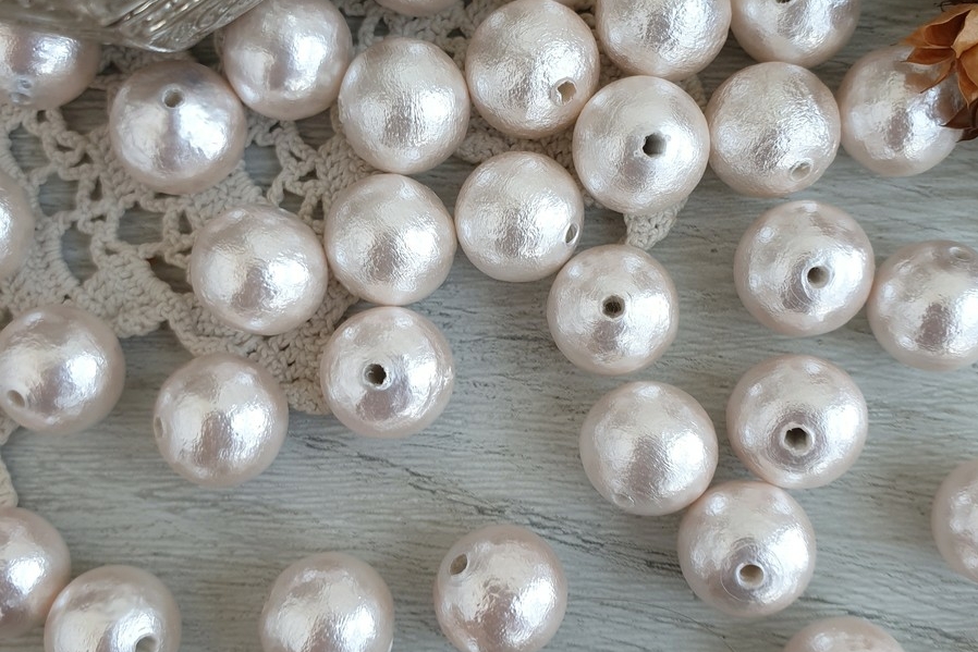 жемчуг хлопковый 12 мм