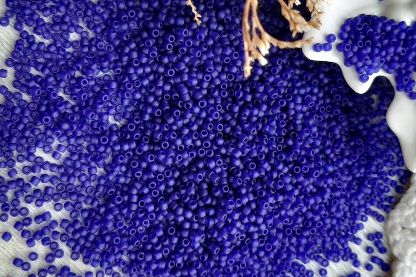 японский бисер тохо синий матовый 8df