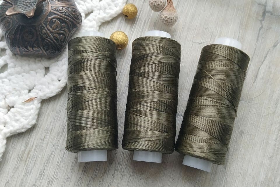 нитки для бисера капроновые зеленые