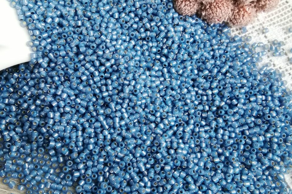бисер тохо японский голубой 2102