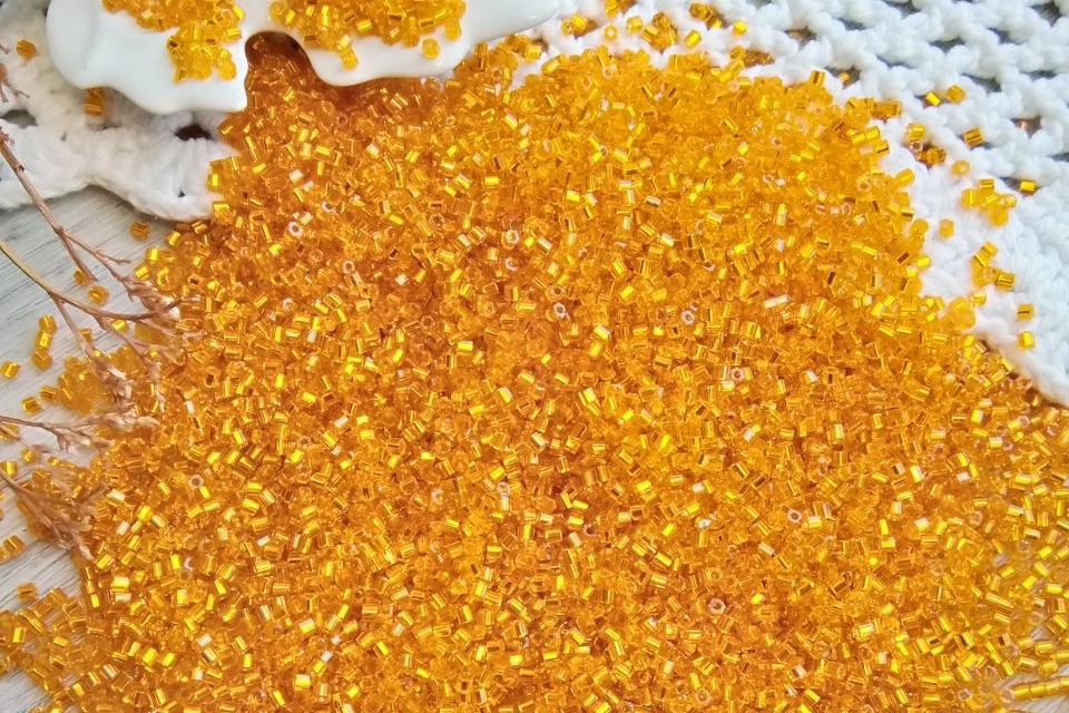 бисер тохо гексагон 0030 оранжевый