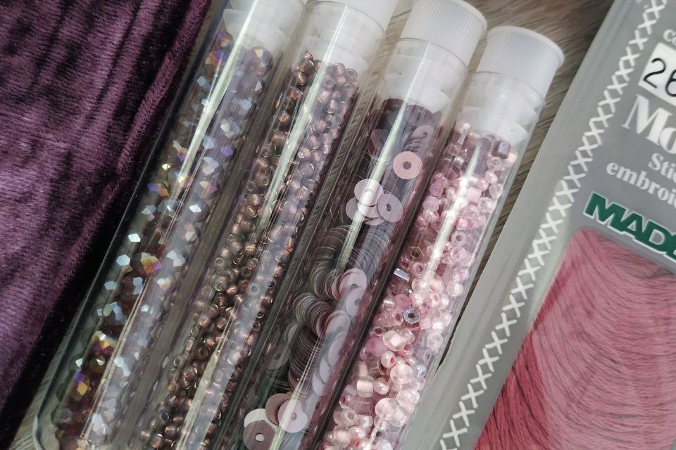 набор для рукоделия темная роза