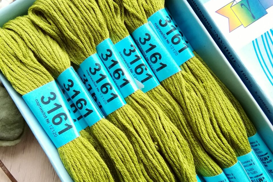 мулине Гамма, зеленые 3161