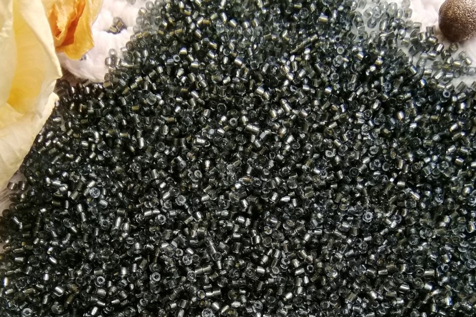 бисер Яблонец серый огонек