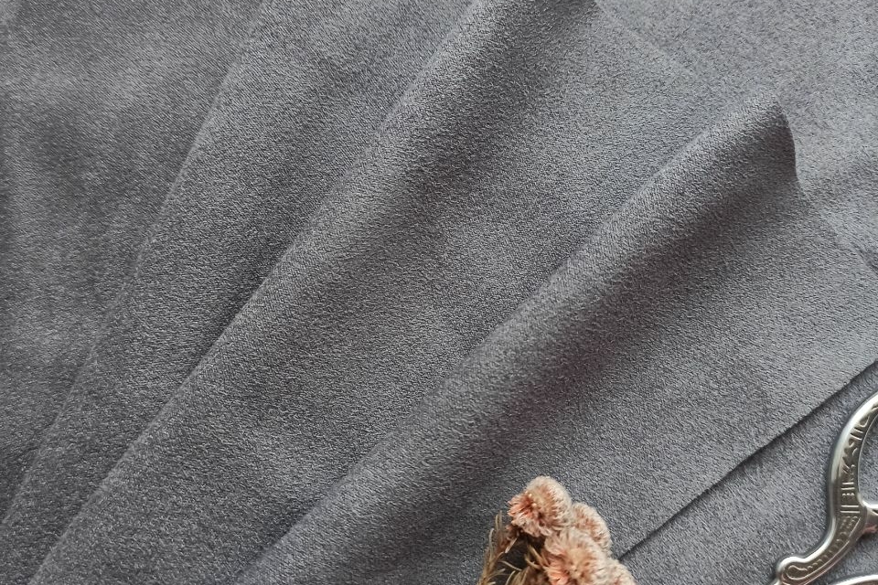 замша искусственная серая двухсторонняя