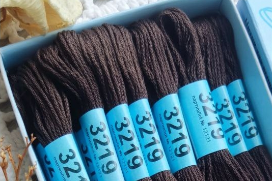 мулине хлопок гамма 3219 темно-коричневый