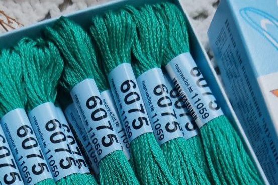 нитки Мулине Гамма 6075 темно-бирюзовый