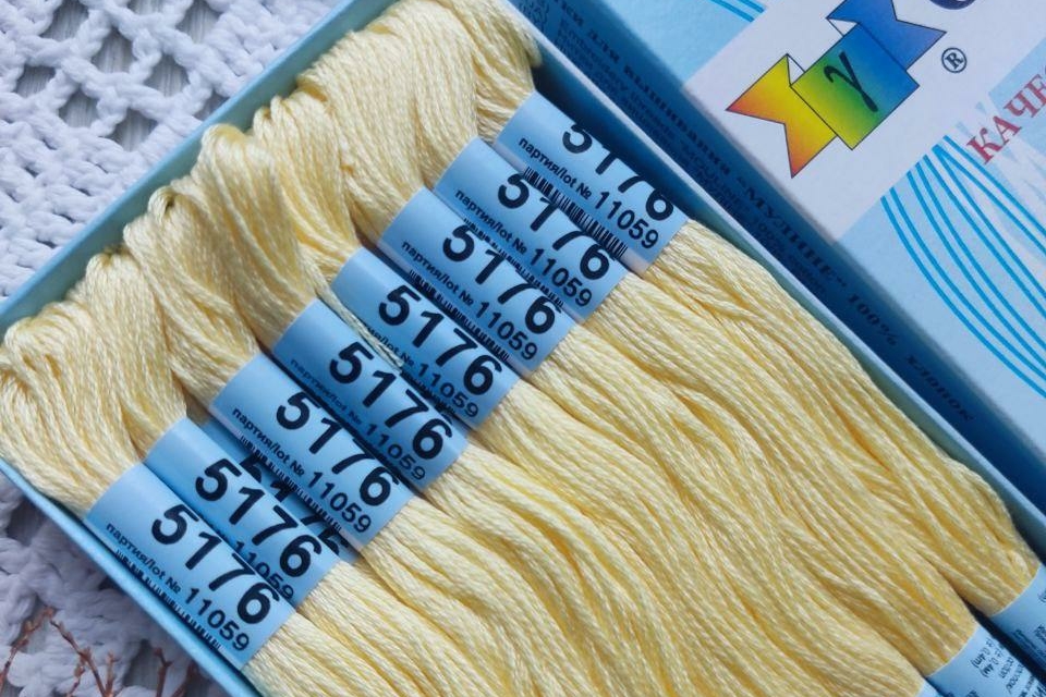 мулине Гамма хлопок 5176 желтый