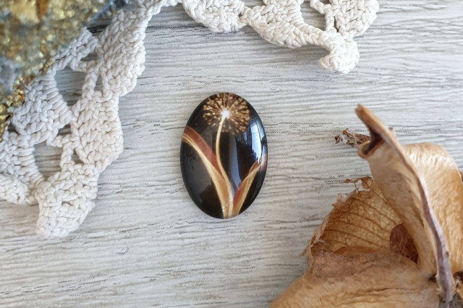 стеклянные кабошоны