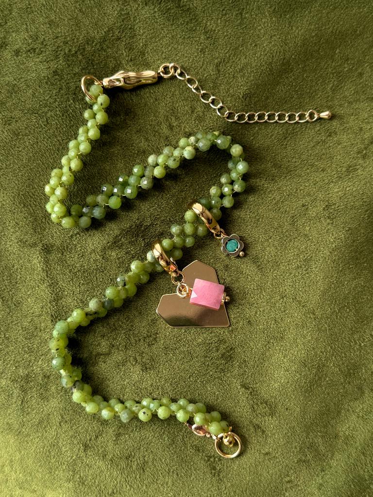 Плетеный чокер Knit Nefrit