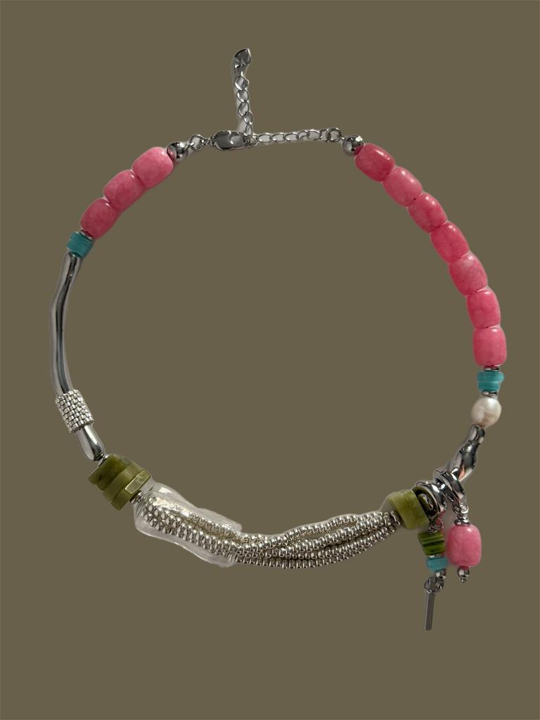Чокер Glass & Beads (pink)