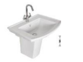 BATTLE WASH BASIN HALF PEDESTAL set N 3027