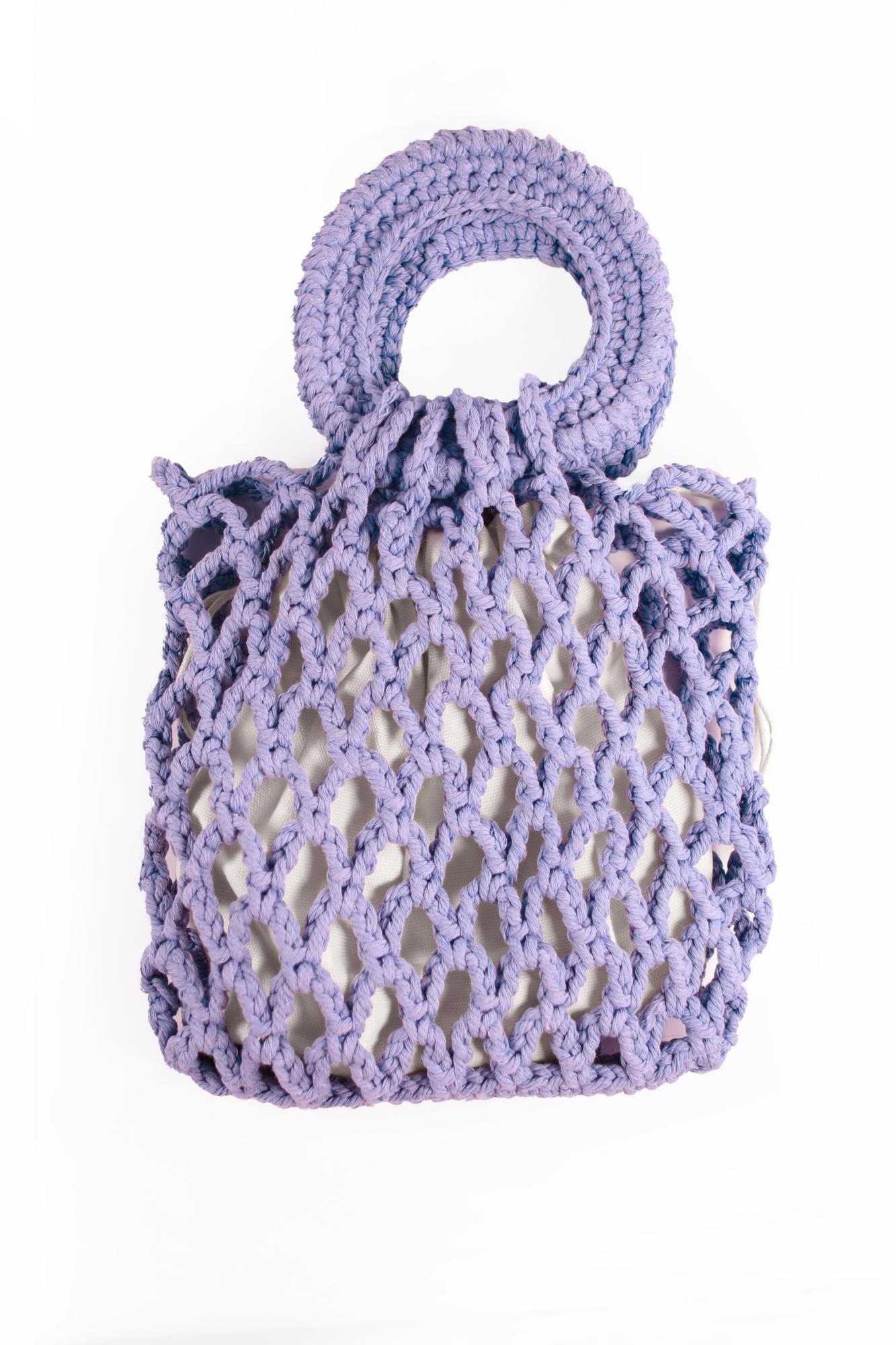 Лавандовая сумка-сетка