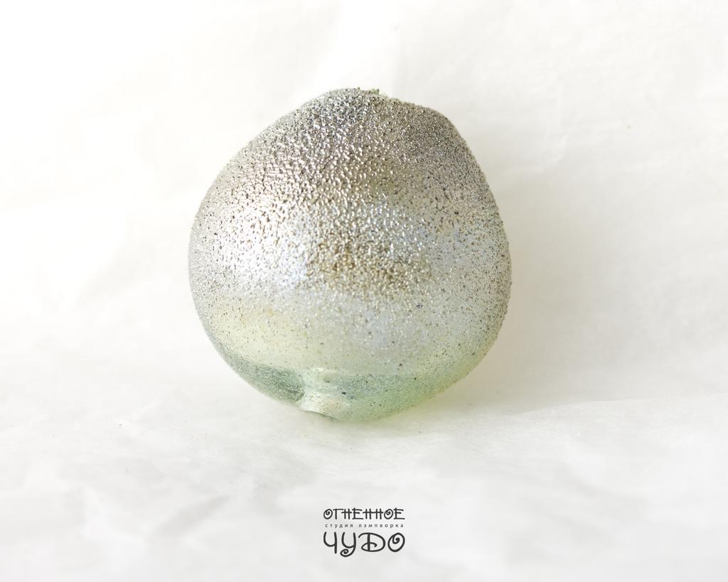 Бусины лэмпворк крупная полая золотая с блеском