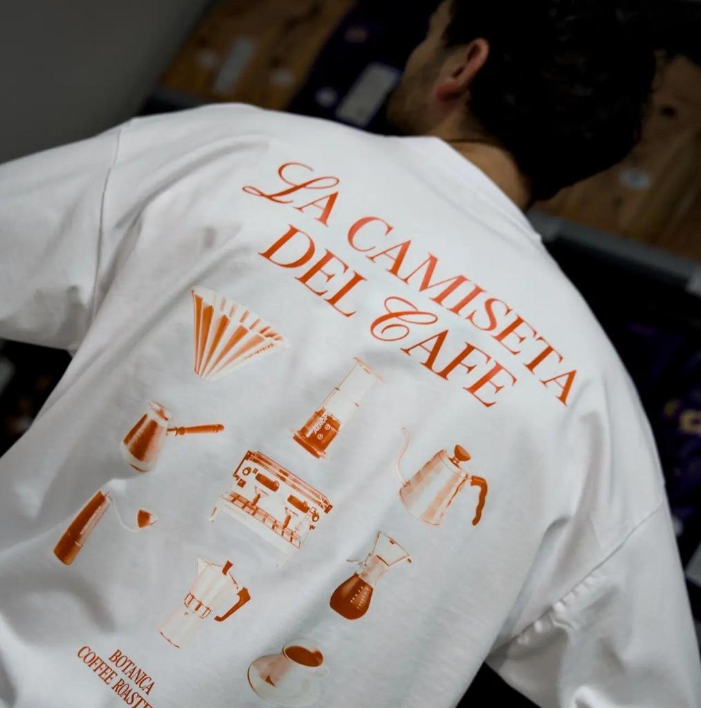 Лонгслив "La Camiseta Del Cafe", белый