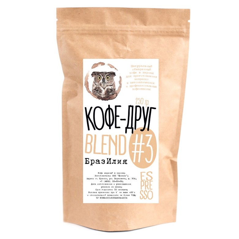 Кофе-Друг Blend #3 - Бразилия (250 г)