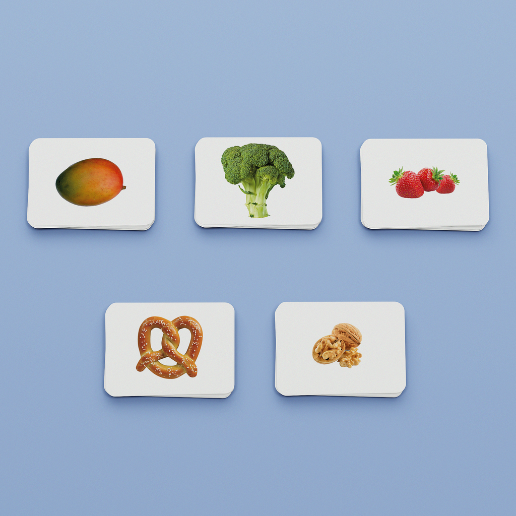 Еда. Набор развивающих карточек для детей Монтессори