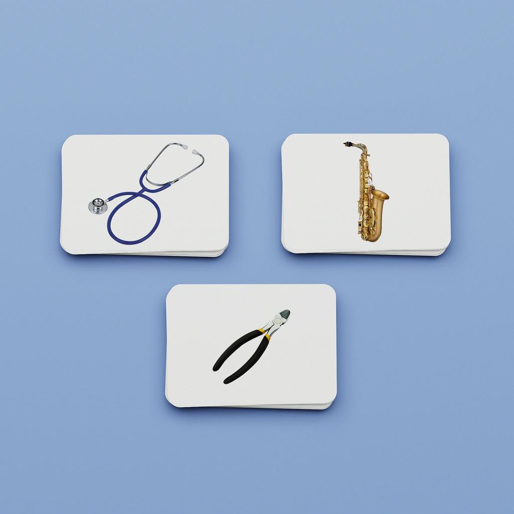 Инструменты и медицина. Набор развивающих карточек для детей Монтессори