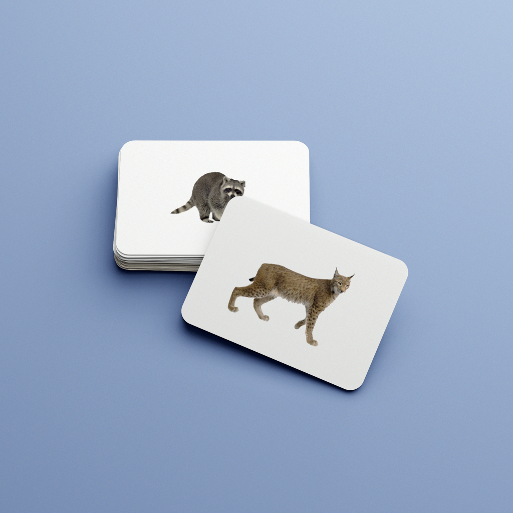 Лесные животные. Набор развивающих карточек для детей Монтессори