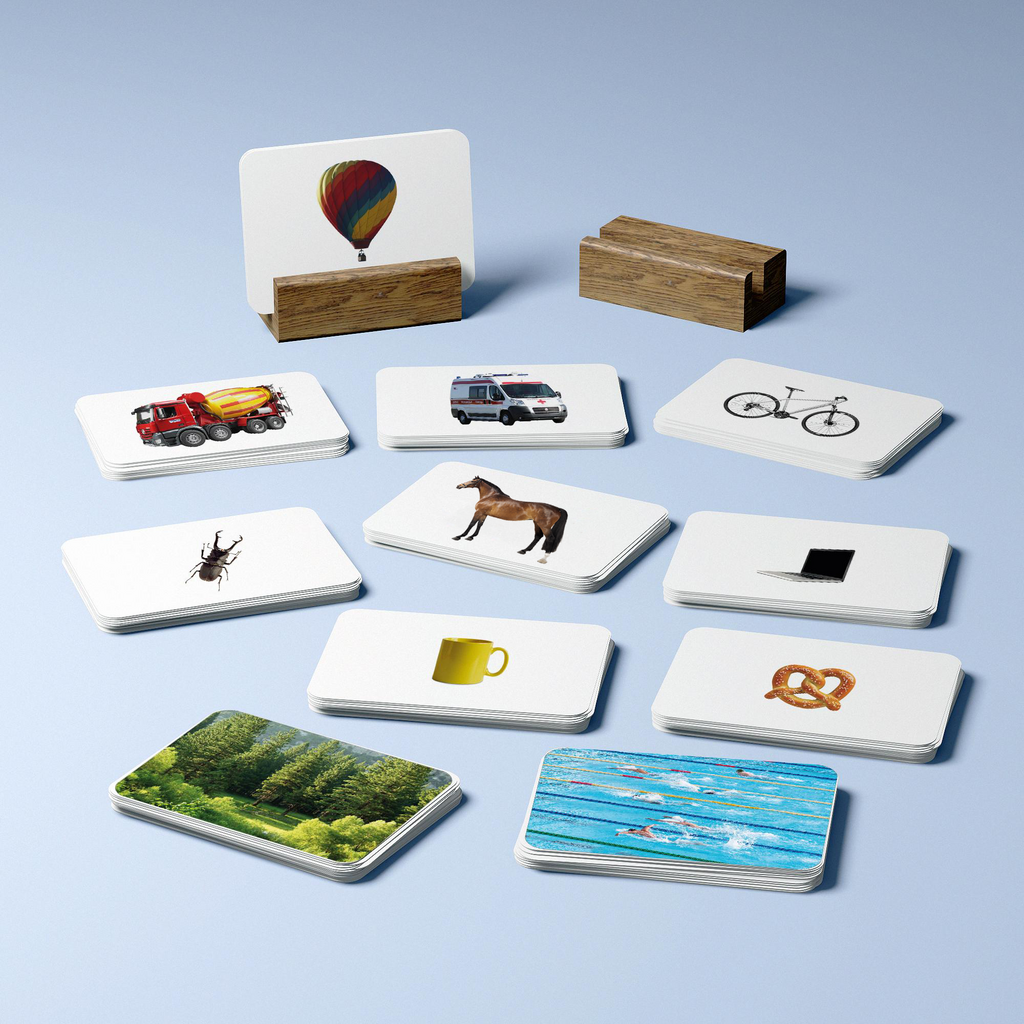 Набор №3 развивающих карточек с подставками для детей Монтессори