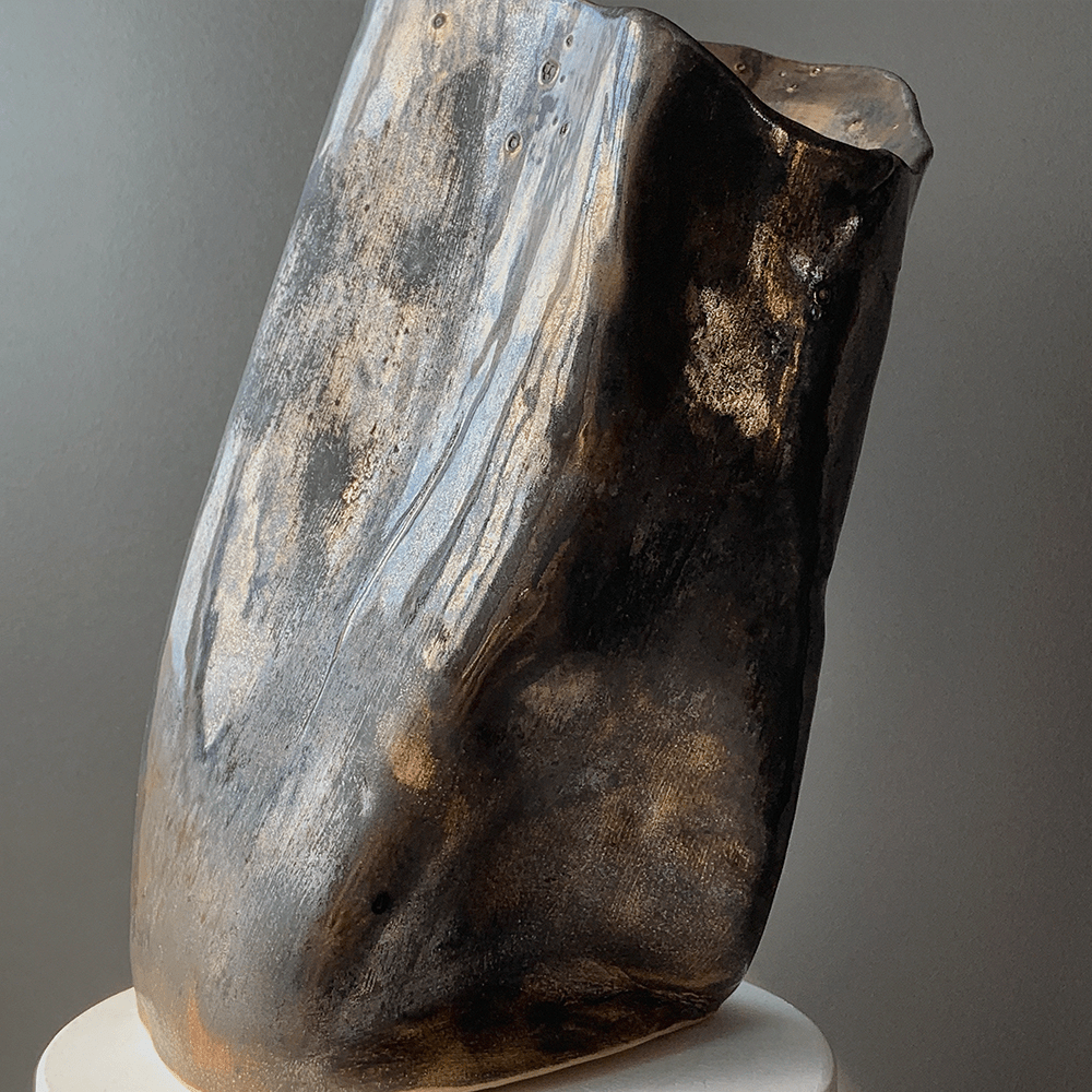 vintage metal vase#8