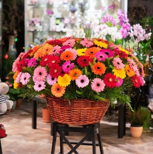 Корзина "Ромашковое поле"