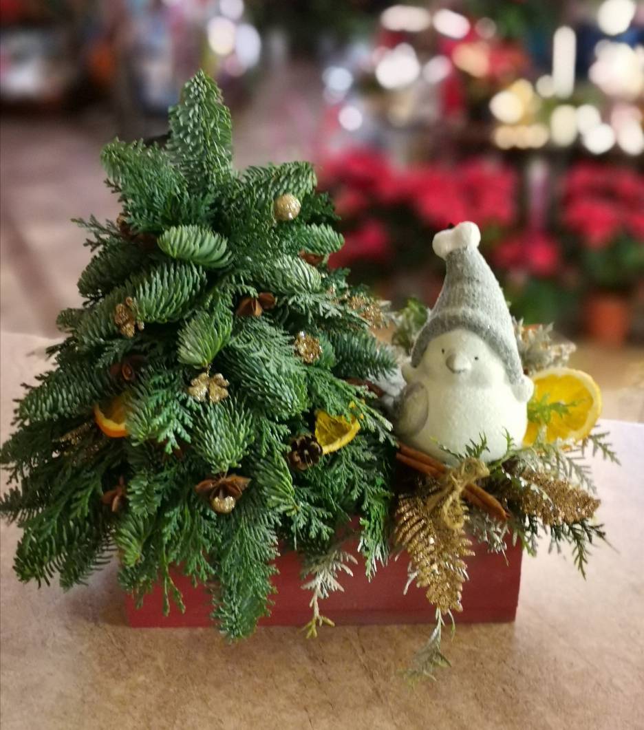 Композиция Птичка новогодняя