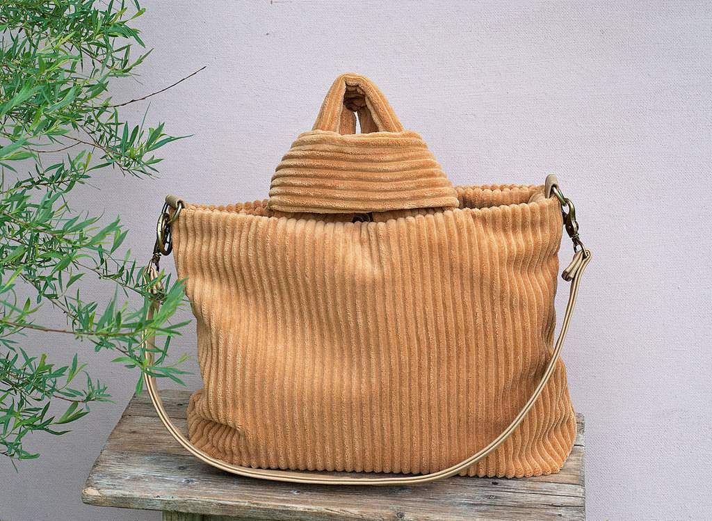 Сумка из мягкой ткани AURORA mustard