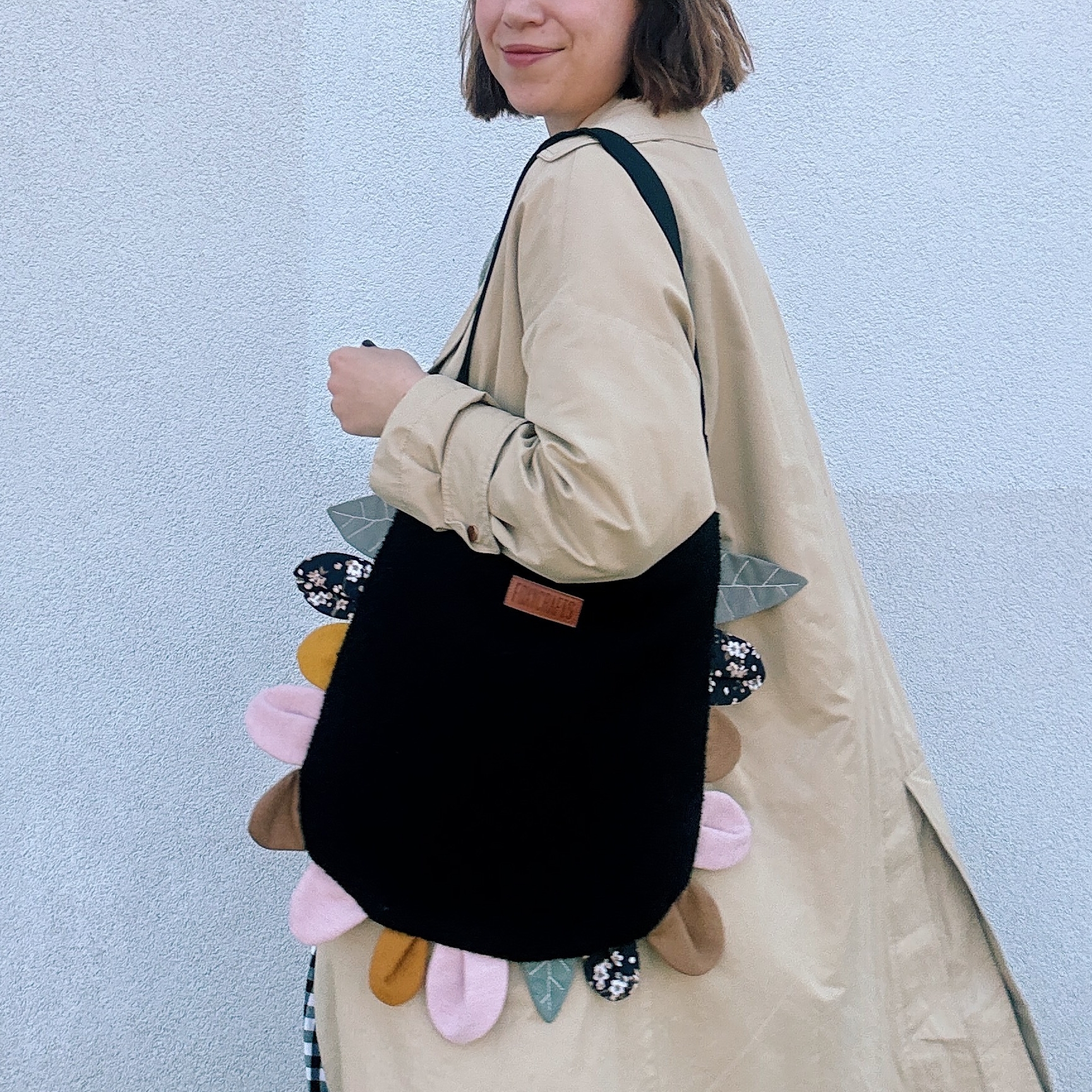 Сумка РОМАШКА черная