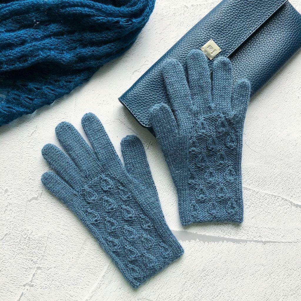 Raindrops gloves - описание вязания