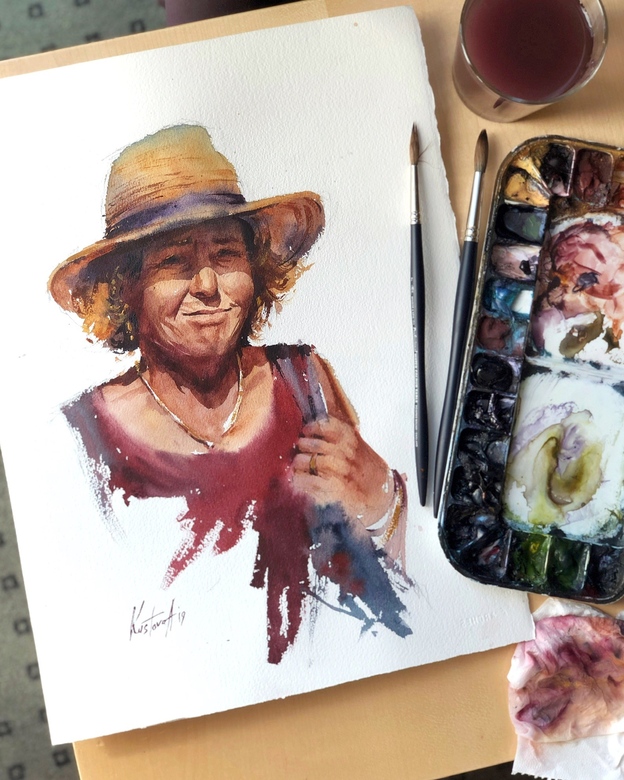 Картина “woman with hat“